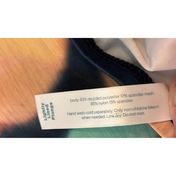 Cacique Swim Lightly Lined Plunge Balconette Tankini Top Multicolor 44DD 2101 - Picture 5 of 6